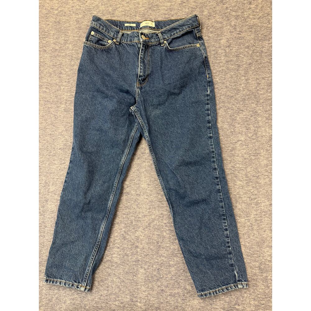 MNG Mango Denim Mom Dark Wash Blue Jeans Women's Size 10